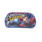 Estojo Escolar Infantil 01 Zíper Luxcel Superman Azul