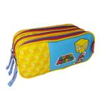Estojo Escolar Infantil Triplo 03 Ziper Divisórias Super Mario Original Chenson Deluxe Estojo Escolar Infantil Triplo 03 Ziper Divisórias Super Mario Original Chenson Deluxe