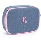 Estojo Escolar Kika Box Organizador Jeans Quadrado Divisões Cor:Azul Claro Estojo Escolar Kika Box Organizador Jeans Quadrado Divisões Cor:Azul Claro