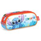 Estojo Escolar Lilo Stitch Duplo Infantil Disney Oficial Azul Luxcel