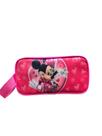 Estojo Escolar Minnie Mouse com 2 Divisórias e Alça - Rosa e Roxo Estojo Escolar Minnie Mouse com 2 Divisórias e Alça - Rosa e Roxo