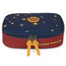 Estojo Escolar Necessaire Mulher Maravilha Wonder Woman Azul