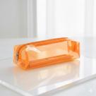 Estojo Escolar Necessaire Transparente PVC Grosso 20x6cm Cores Vibrantes Ideal para Escola Maquiagem Cor:Laranja Estojo Escolar Necessaire Transparente PVC Grosso 20x6cm Cores Vibrantes Ideal para Escola Maquiagem Cor:Laranja