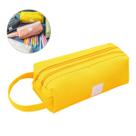 Estojo Escolar Organizador Duplo Pastel Com Alça Portátil Amarelo Estojo Escolar Organizador Duplo Pastel Com Alça Portátil Amarelo