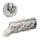 Estojo Escolar Pelúcia Multiuso Zíper Pompom Fofo Maquiagem Grande Lápis Caneta Material Aula Modelo:Florzinha com Glitt