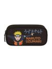 Estojo Escolar Penal Naruto Uzumaki Preto 2 Compartimento