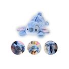 Estojo Escolar Stitch Pelúcia Azul Porta Lápis Grande Fofo