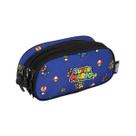 Estojo Escolar Super Mario Luxcel - Azul