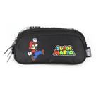 Estojo Escolar Triplo Bolsinha Porta Lápis Super Mario