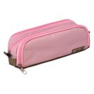 Estojo Feminino Ls Bolsas Em Poliéster Rosa Com Bege De 3 Divisões Com Organizador Para Lápis E Caneta