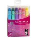 Estojo GIZ de Cera Rebecca Bonbon Retratil 6 Cores Pastel Estojo GIZ de Cera Rebecca Bonbon Retratil 6 Cores Pastel