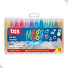 Estojo Giz Retrátil Mega Gel Color Metálico 12 Cores Tris Macio Cheiroso Estojo Giz Retrátil Mega Gel Color Metálico 12 Cores Tris Macio Cheiroso
