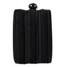 Estojo Grande Escolar Espaçoso 3 Divisórias Unisex jumbo Cor Preto Liso