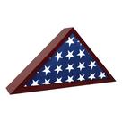Estojo Ilot Flag para bandeira funerária de veteranos americanos, madeira maciça, bandeira militar, caixas de sombra de bandeira funerária para caber em uma bandeira americana dobrada de 1,80 x 9,5 pés com acrílico polido