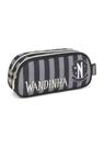 Estojo Infantil Escolar Duplo Wandinha Preto Luxcel