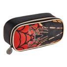 Estojo Infantil Escolar P/ Giz Caneta Lápis de Cor Material Organizador Multiuso C/ 2 Compartimentos Personagem Aranha