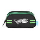 Estojo Infantil Triplo Ziper Hot Wheels Verde