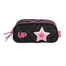 Estojo Infantil Triplo Ziper Up4you Preto Infantil