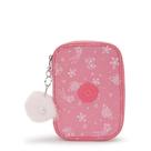 Estojo Kipling 100 Pens Estampado Feminino Glitter Cats Rosa