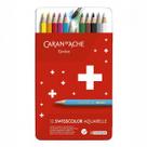 Estojo Lápis Aquarela Caran DAche Swisscolor 12 Cores