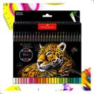 Estojo Lapis de Cor 50 Cores Faber Castell para Artes Desenho Escolar Pintar Folhas Escuras