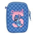Estojo Lilo Stitch Escolar Box 100 Pens Disney Luxcel Azul