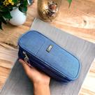 Estojo Liso Com 2 Divisórias Interna Necessaire Organizador Resistente Escolar Trabalho Grande Premium Estojo Liso Com 2 Divisórias Interna Necessaire Organizador Resistente Escolar Trabalho Grande Premium