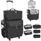 Estojo Makeup Train Relavel Rolling com estojo grande e 5 bolsas pequenas Estojo Makeup Train Relavel Rolling com estojo grande e 5 bolsas pequenas