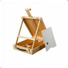 Estojo Maleta Cavalete Da Vinci Para Pintura 2 em 1 Dobrável Paleta Artesanato Cor Mogno ou Pinus