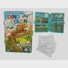 Estojo maleta escolar pintura infantil 68 peças dinossauro