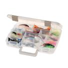 Estojo maleta pesca isca artificial plano 3860-01 ate 17 compartimentos - 28 x 22 x 6 cm