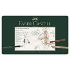 Estojo Metal Monocromático Faber Castell para Desenho 33 Peças