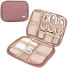 Estojo organizador de cabos para viagem NISHEL rosa-rosewood 24 x 17 x 4 cm