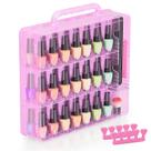 Estojo organizador de esmaltes Beloving para 48 frascos rosa