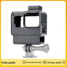 Estojo para câmera de ação GoPro, Vlogging Cage Frame com Cold Shoe Mount, Casca Preta, Hero 7, 6, 5 Estojo para câmera de ação GoPro, Vlogging Cage Frame com Cold Shoe Mount, Casca Preta, Hero 7, 6, 5