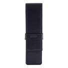 Estojo para canetas, porta-lápis, couro DiLoro para 2 canetas, preto Estojo para canetas, porta-lápis, couro DiLoro para 2 canetas, preto