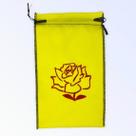 Estojo Para Cartas Flôr Amarelo Em Tecido 22x14 Cm