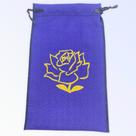 Estojo para cartas flor roxa 22 x 14 cm em tecido