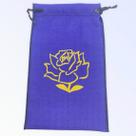 Estojo Para Cartas Flôr Roxo Em Tecido 22x14 Cm