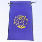 Estojo Para Cartas Flôr Roxo Em Tecido 22x14 Cm