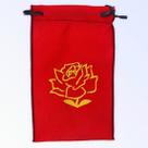 Estojo Para Cartas Flôr Vermelho Em Tecido 22x14 Cm