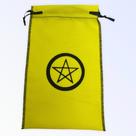Estojo para cartas pentagrama amarela 22 x 14 cm em tecido