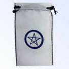 Estojo Para Cartas Pentagrama Branco Em Tecido 22x14 Cm