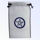 Estojo Para Cartas Pentagrama Branco Em Tecido 22x14 Cm