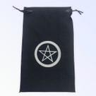 Estojo Para Cartas Pentagrama Preta Em Tecido 22x14 Cm