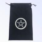 Estojo Para Cartas Pentagrama Preta Em Tecido 22x14 Cm Estojo Para Cartas Pentagrama Preta Em Tecido 22x14 Cm