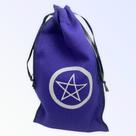 Estojo Para Cartas Pentagrama Roxo Em Tecido 22x14 Cm