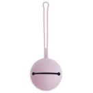 Estojo para Chupeta mushie Silicone Macio Lilás com Alça