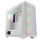Estojo para computador GAMDIAS White ATX Mid Tower Temperado de Vidro Temperado