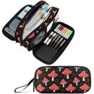 Estojo para lápis, bolsa de maquiagem, bolsa de viagem Fustylead Amanita Red